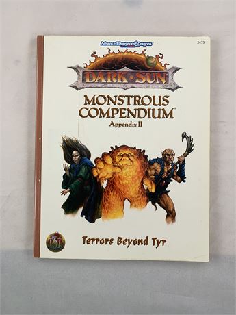 AD&D Monstrous Compendium Dark Sun Appendix ii: Terrors Beyond Tyr - TSR -2433