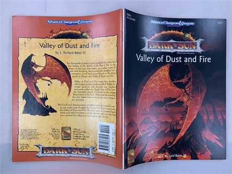 AD&D Valley of Dust and Fire with Map - TSR - DSR4/2413