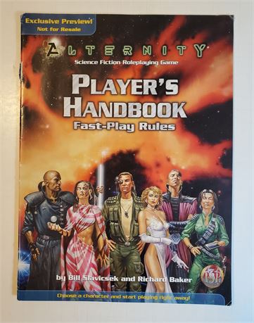 Alternity Fast-Play Rules [Final Preview Edition] (TSR, 1997)