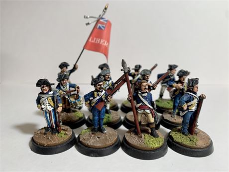 AWI American Infantry (12) — painted