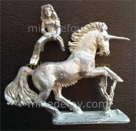 Ral Partha 01-071 Unicorn w. Princess Rider 25mm Metal Miniature