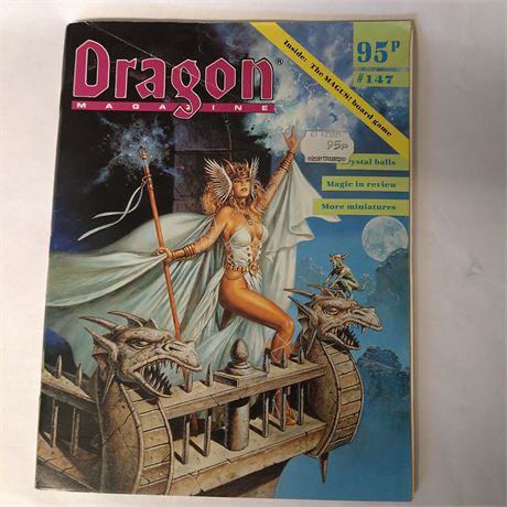 Dragon Magazine UK printed issue  no 147  includes magus board game