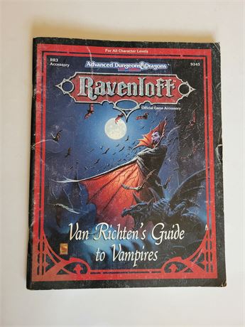 AD&D 2nd Edition Ravenloft RR3 Van Richten's Guide to Vampires