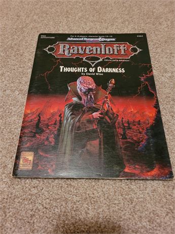 AD&D 2nd Edition Ravenloft RQ2 Thoughts of Darkness with map