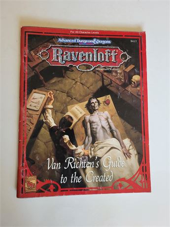 AD&D 2nd Edition Ravenloft Van Richten's Guide to the Created
